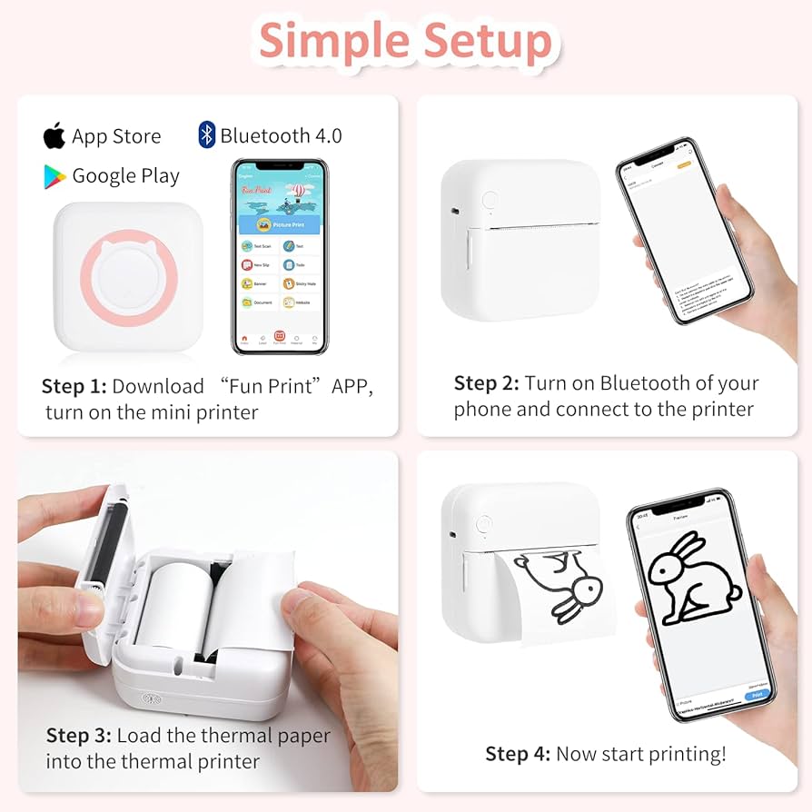 MiniPrints™ Bluetooth Thermal Printer